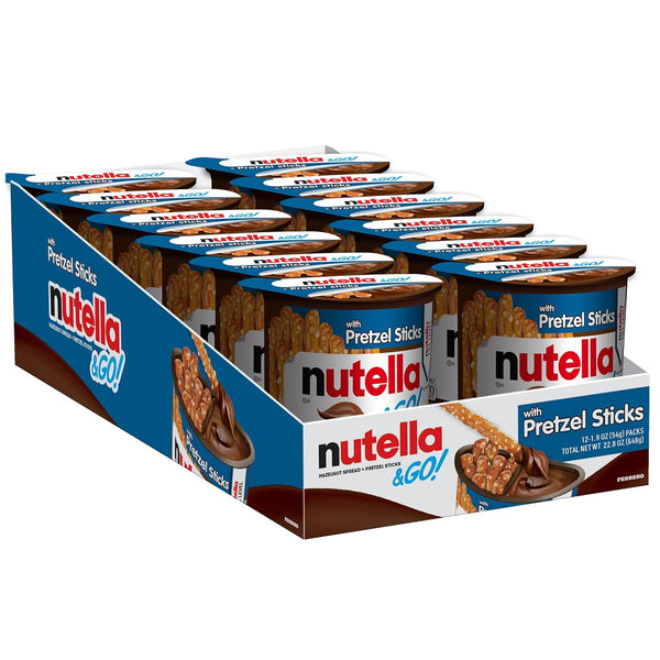 12 Pack Nutella & Go Hazelnut Spread Snacks (OU-D)