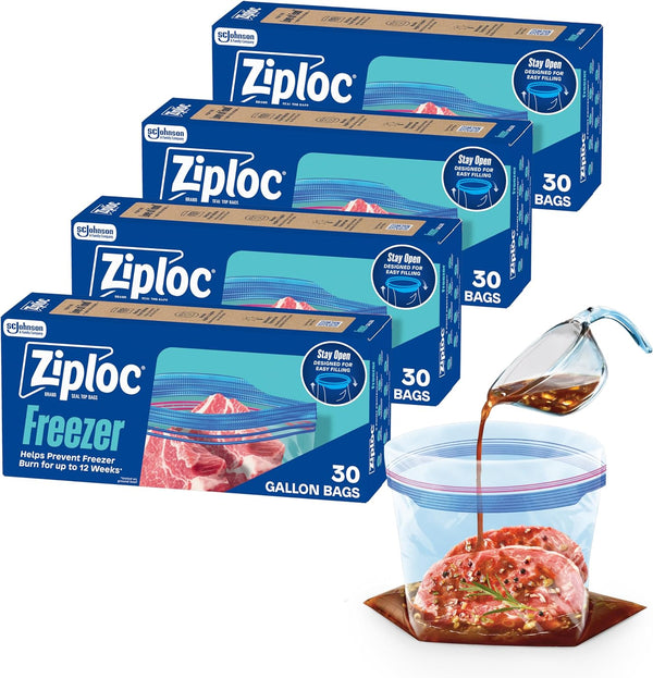 120 Ziploc Gallon Freezer Bags
