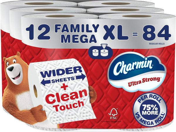 24 Family Mega Rolls Charmin Ultra Strong Toilet Paper