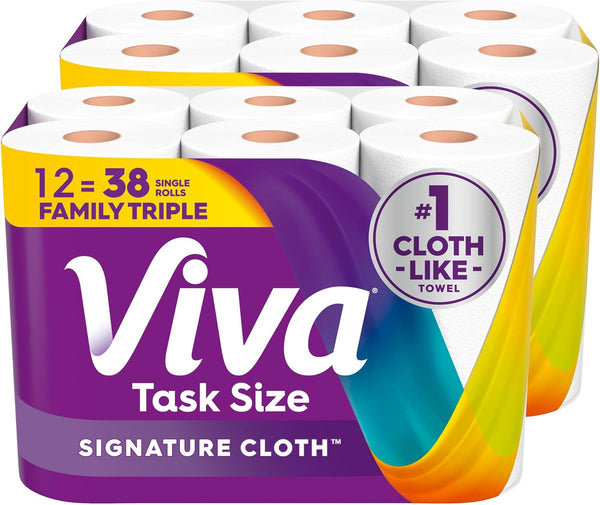 12 Family Triple Roll Viva Paper Towels