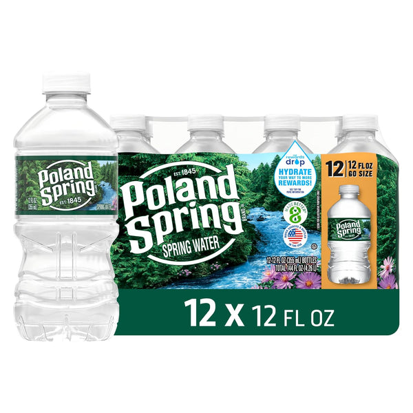 12 Bottles Poland Spring Bottled Water