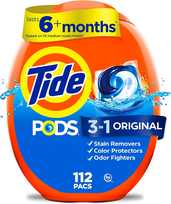 4-Pack Tide PODS Original Laundry Detergent 112 Count
