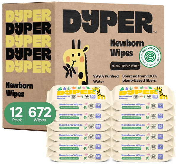 12 Pack DYPER Unscented Sensitive Baby Wipes