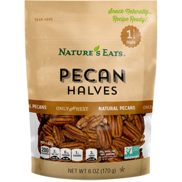 Nature's Eats Pecan Halves 6 Oz