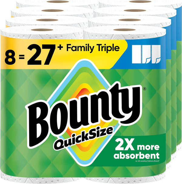 8 Family Triple Rolls Bounty Paper Towels