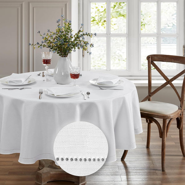 Elrene Home Fashions Wrinkle Resistant Fabric Tablecloth