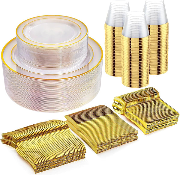 300 Piece Disposable Dinnerware Set