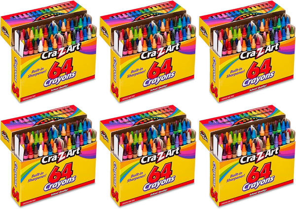 Pack of 6 64-Ct Cra-Z-Art Crayons