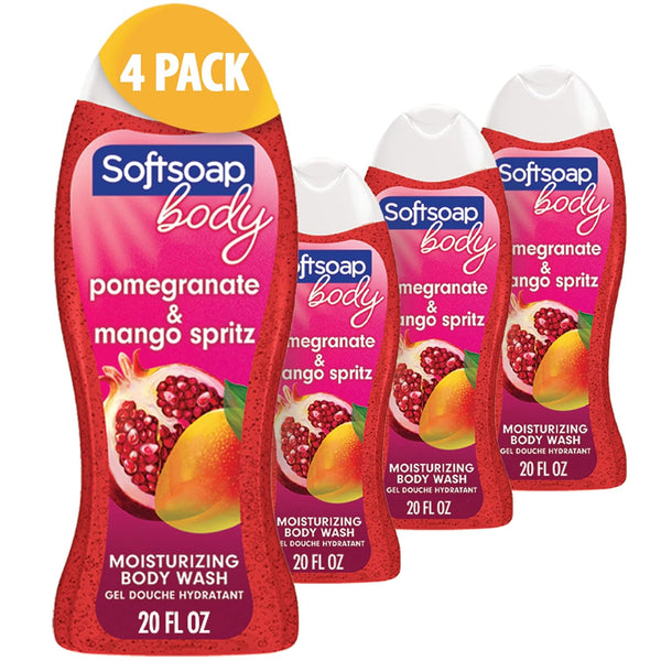 4-Pack Softsoap Pomegranate & Mango Moisturizing Body Wash
