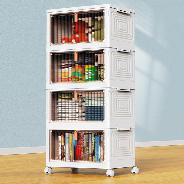 4 Tier 23.1qt Plastic Stackable Storage Bin