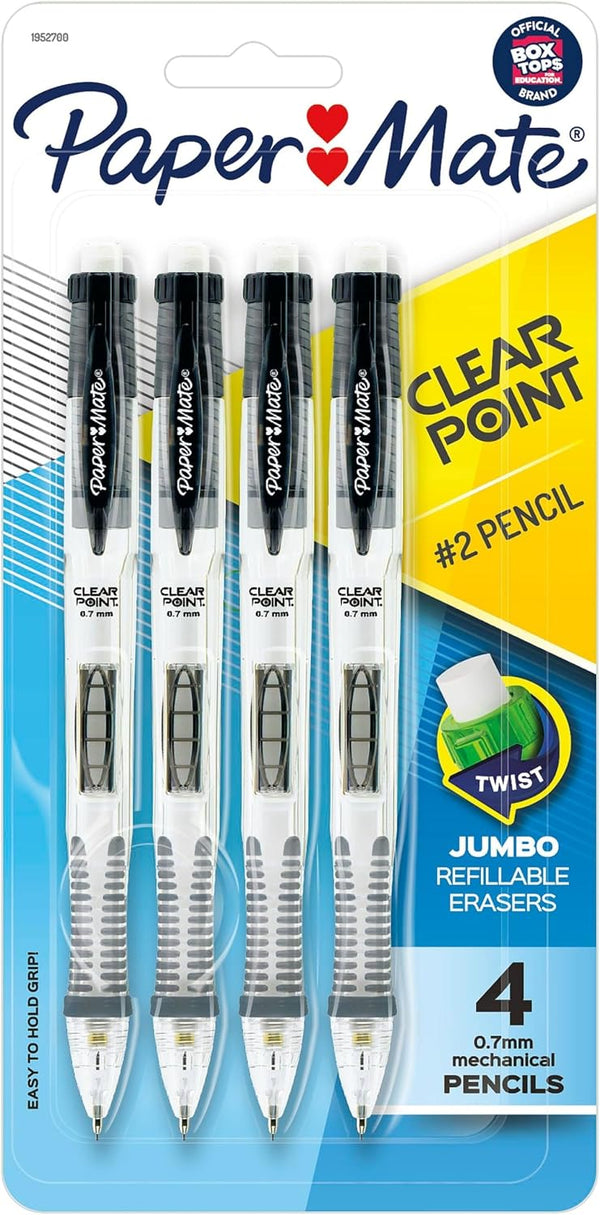 4 Pack Paper Mate Clearpoint 0.7mm Mechanical Pencils