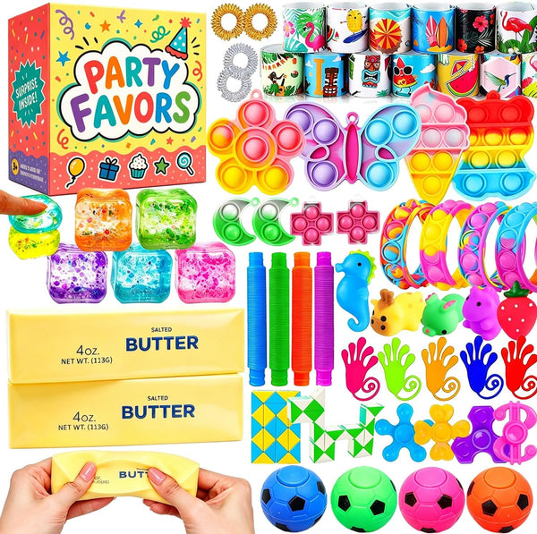 62-Pack Squishy & Other Fidget Toys