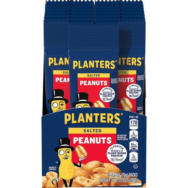 15 Bags Planters Salted Peanuts