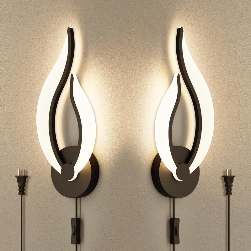 Set of 2 Modern LED Wall Lamps