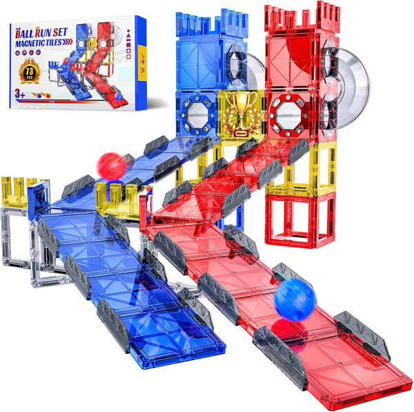 73-Pcs Magnetic Tiles Marble Run