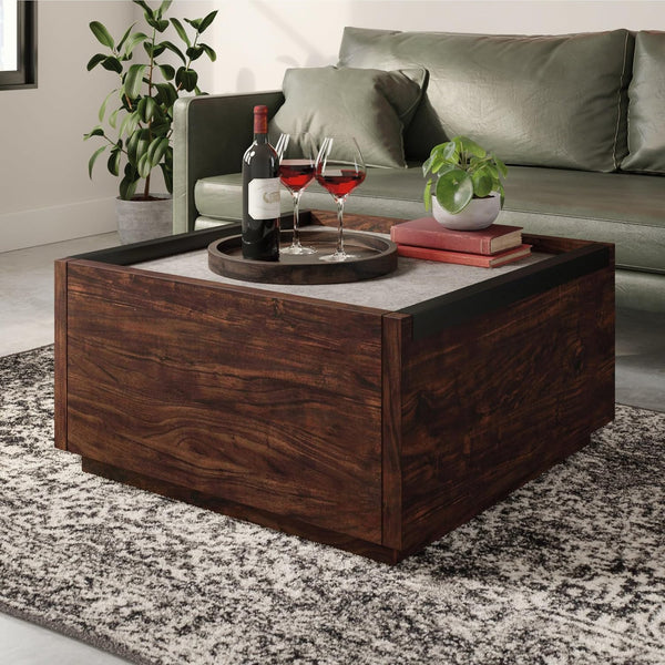 Sauder Manhattan Gate Modern Square Coffee Table