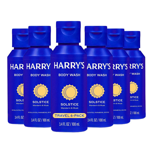 6 Pack Harry's Body Wash 3.4 Oz