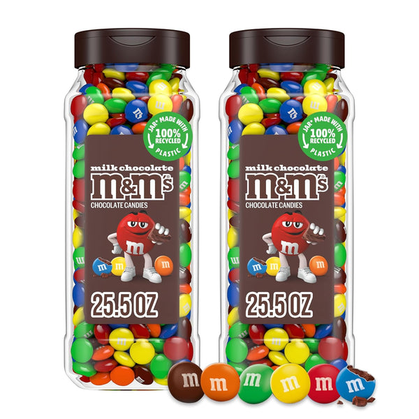 2 Jars M&M's Milk Chocolate Candy Party Size