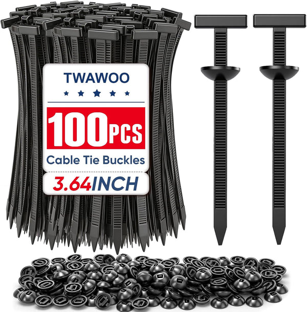 100 Pcs Nylon Universal Cable Tie Buckles