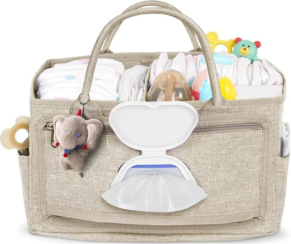 Diaper Caddy with Wipe Dispenser