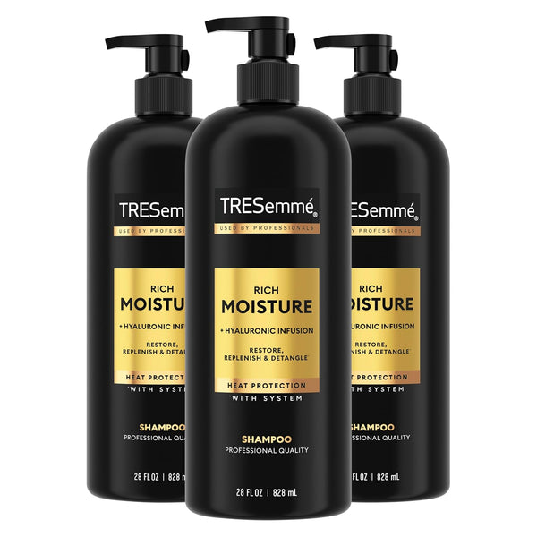 3 Bottles TRESemmé Rich Moisture Hydrating Shampoo