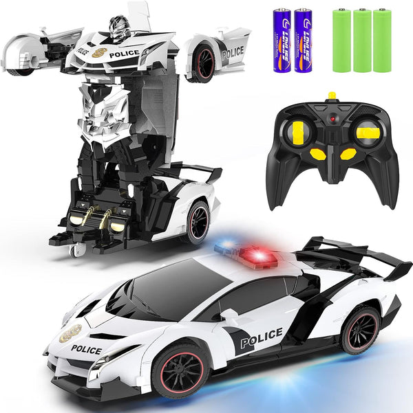 Transforming Police Remote Control Car