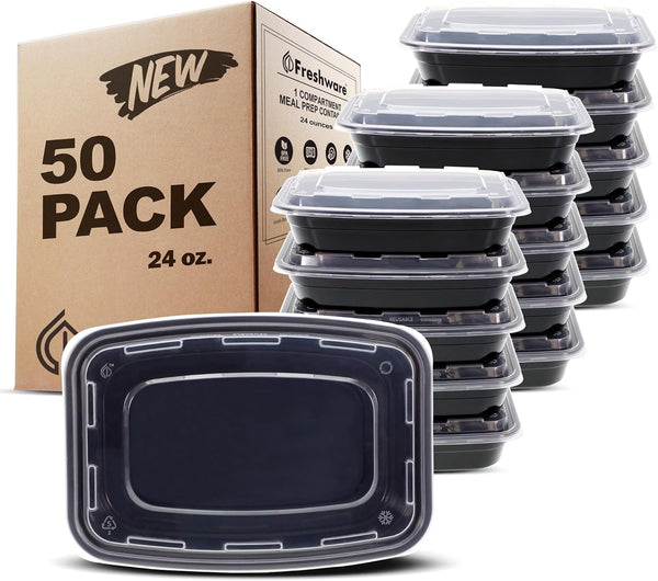 50 Pack Freshware Meal Prep Containers