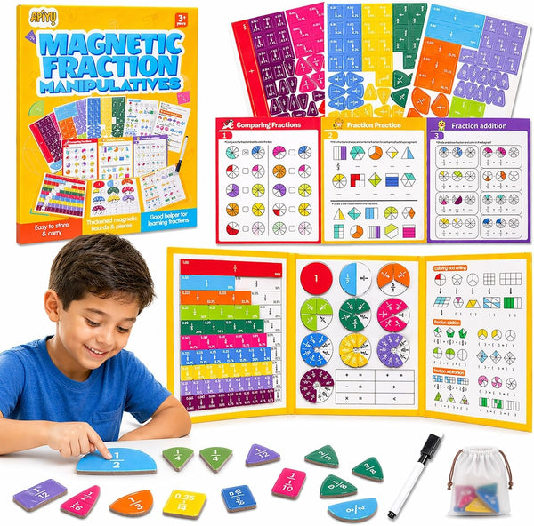Magnetic Montessori Fraction Math Manipulative Book
