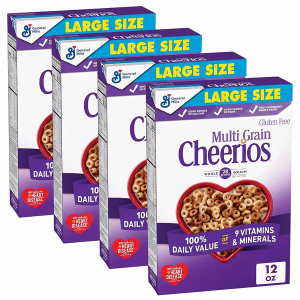4 Large Boxes Cheerios Multi Grain Cheerios Heart Healthy