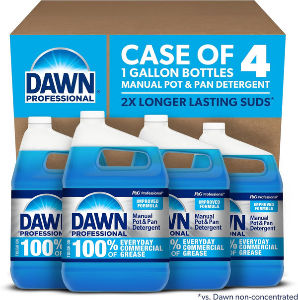 4 Bottles Dawn Pro 1-Gallon Manual Pot & Pan Detergent