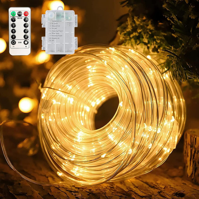 120 LED Waterproof Battery Rope Lights,(40ft) simplexdeals