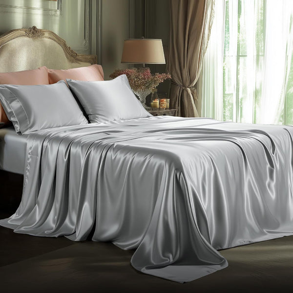 4-Piece Bedsure Queen Satin Sheet Set