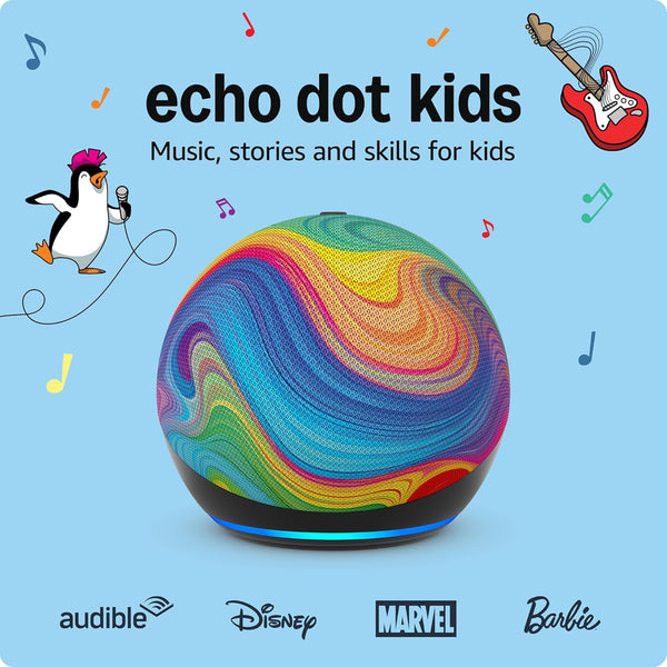 Amazon Echo Dot Kids with Alexa (newest model) Includes 1 Year of Amazon Kids+