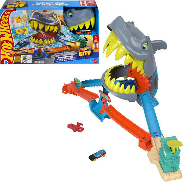 Hot Wheels City Shark Chomp Beach Playset