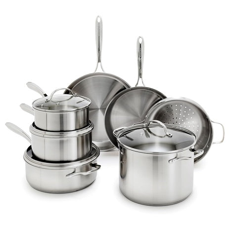 11 Piece GreenPan Stainless Steel Cookware Set