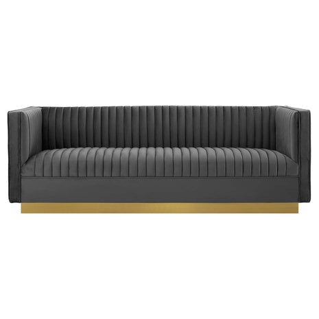 Modway Sanguine Vintage Tufted Velvet Upholstered Sofa