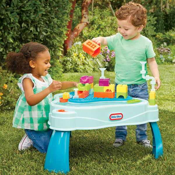 Little Tikes Build & Splash Water Table with 25 Piece Accessories