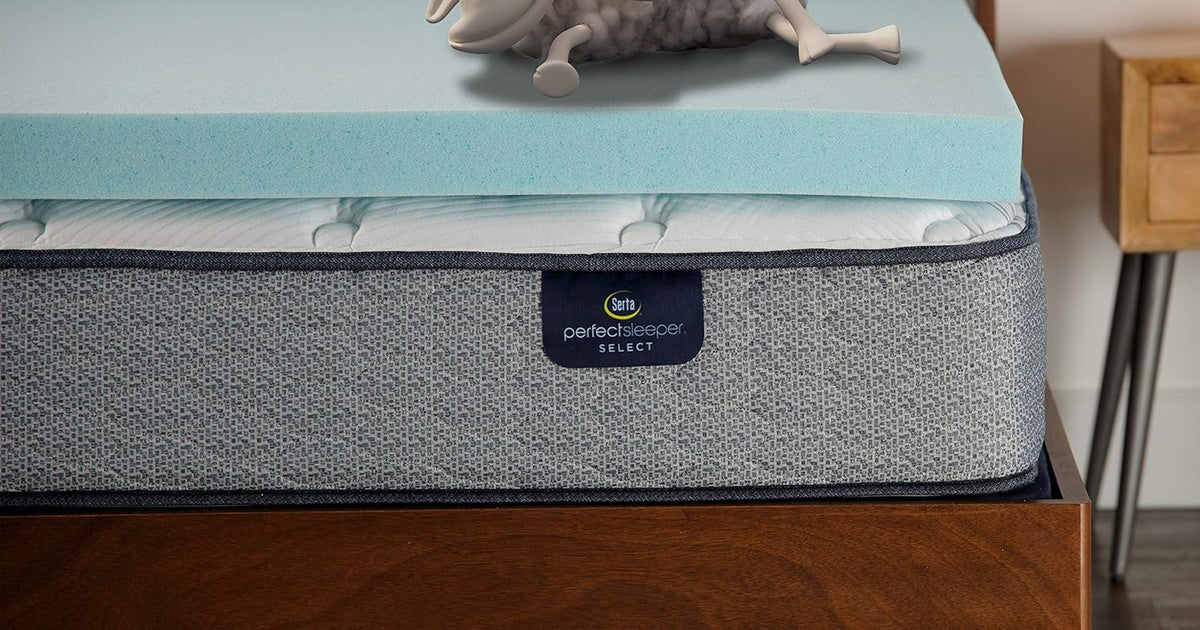 Serta ThermaGel Cooling Pressure-Relieving Memory Foam Mattress Topper ...