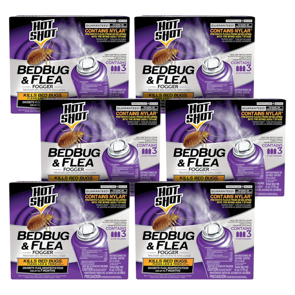 18-Count Hot Shot Bedbug & Flea Fogger