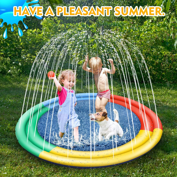 67-Inch Kid's Double Layer Thickened Splash Pad