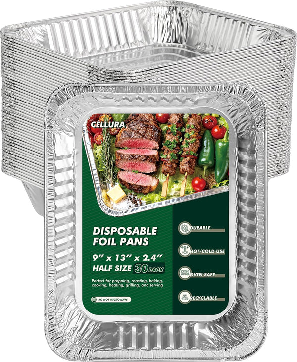 30 9x13 Disposable Foil Pans