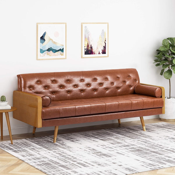 Christopher Knight Home Adelaide Mid-Century Modern Tufted Sofa
