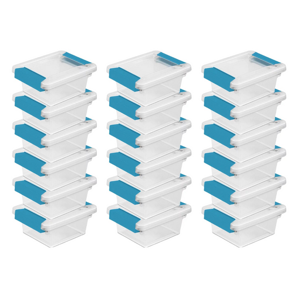 18-Pack Sterilite Mini Clip Storage Box