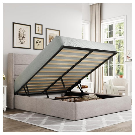 Allewie Queen Lift-Up Storage Bed