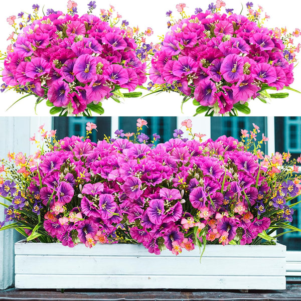 12 Plastic Bundles of Artificial Flowers