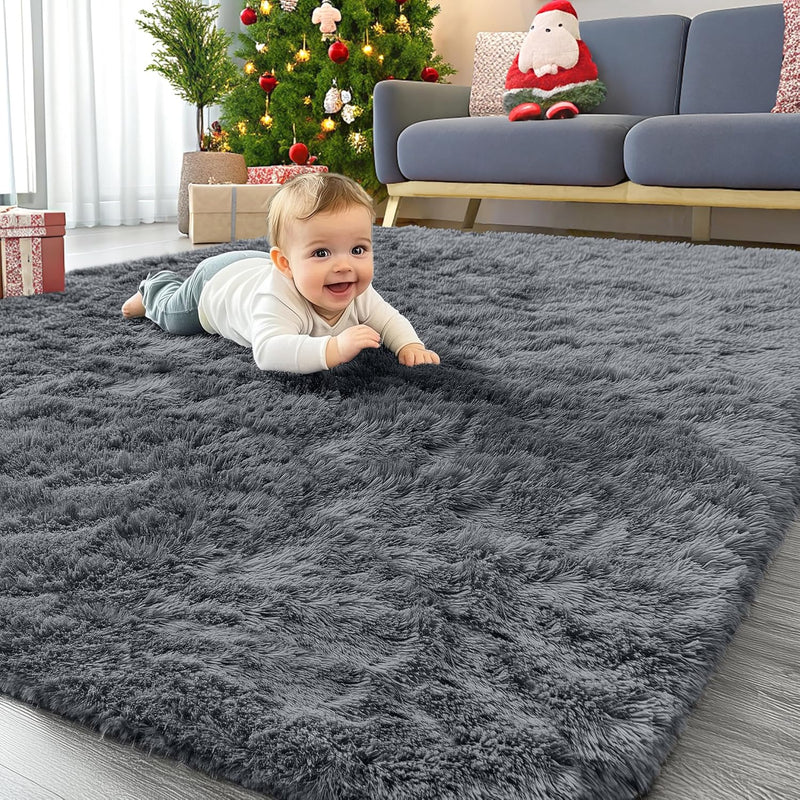 Soft Fluffy 4x6 Feet Shaggy Bedside Rug