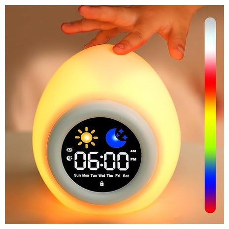 Kids Alarm Clock with Night Light & Sound Machine