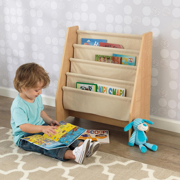 KidKraft Wood and Canvas Sling Bookshelf Furniture