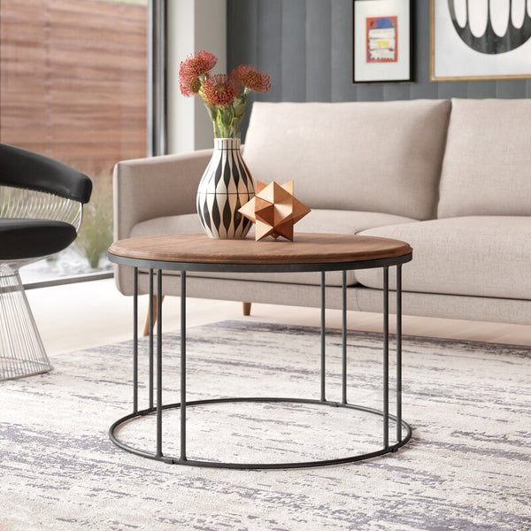 Solid Wood Top Coffee Table
