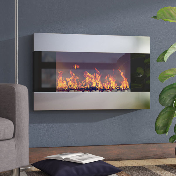 Wall Mount Electric Fireplace with Remote